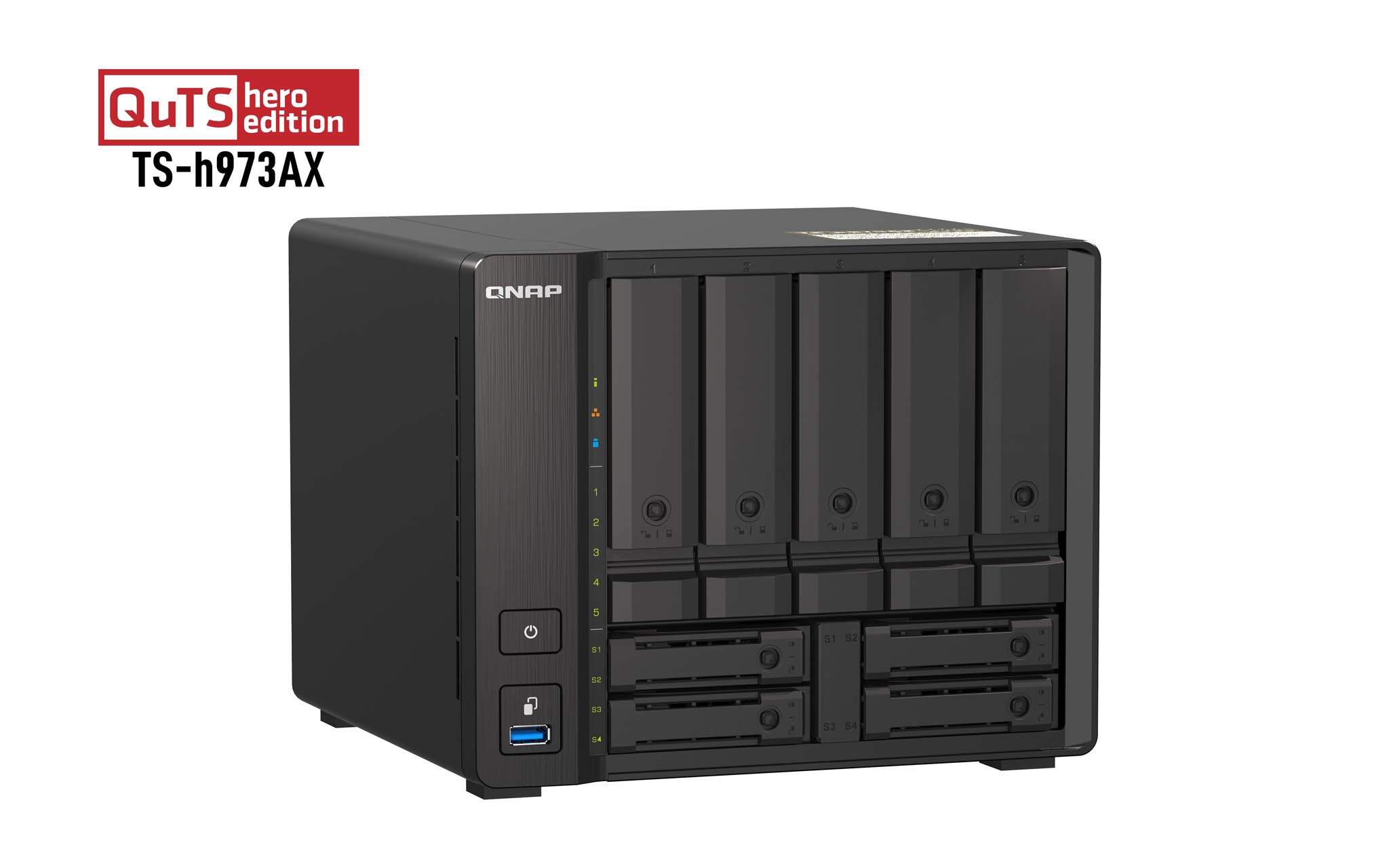 QNAP TS-h973AX-32G 9 Bay, Thiết Bị Lưu Trữ NAS QNAP TS-h973AX-32G Chính Hãng